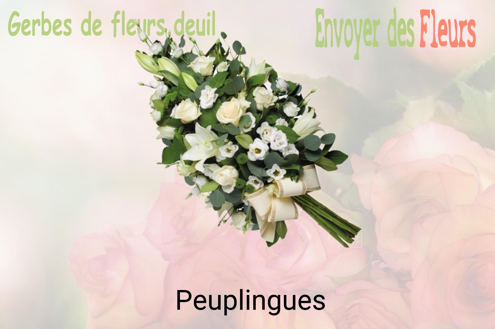 Gerbe de fleurs de deuil livrée à Peuplingues